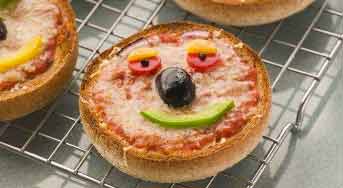 Recetas divertidas pizza con carita